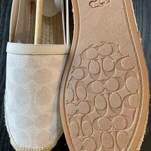 Size 8 COACH COLLINS Coated Canvas Espadrille Women's Slip On Shoe
